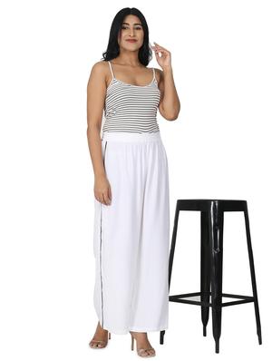 white rayon palazzos - 17547064 - Standard Image - 4