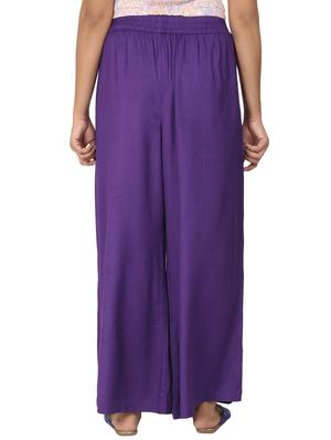 purple rayon palazzos - 17547066 - Standard Image - 3