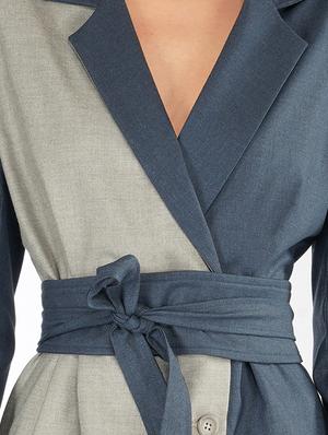 color block coat dress - 17547249 - Standard Image - 5