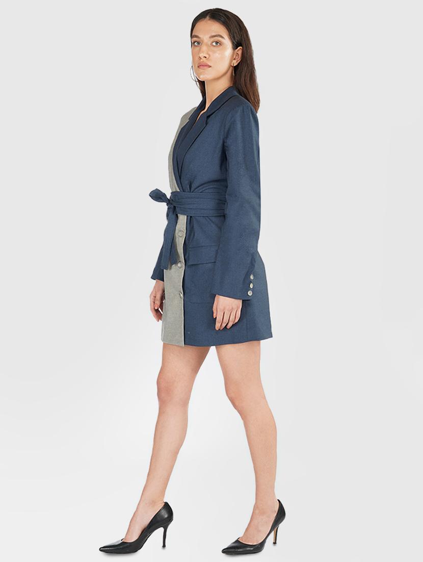color block coat dress - 17547249 - Zoom Image - 3