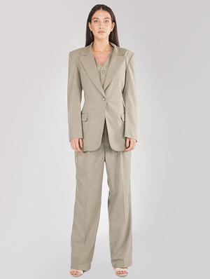 grey solid formal blazer - 17547254 - Standard Image - 4