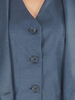 navy blue solid formal blazer - 17547255 - Standard Image - 5