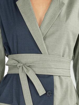 color block coat dress - 17547256 - Standard Image - 4