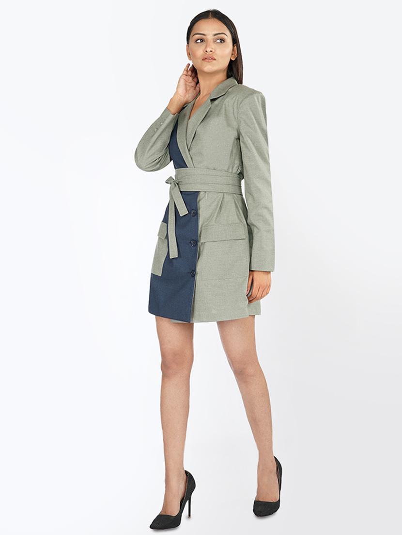 color block coat dress - 17547256 - Zoom Image - 2