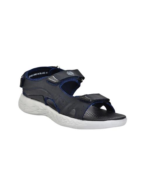 blue pu slip on sandals - 17547259 - Standard Image - 1