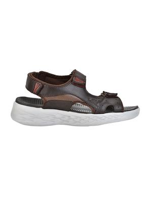 brown pu slip on sandals - 17547260 - Standard Image - 2