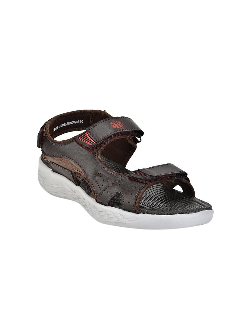 brown pu slip on sandals - 17547260 - Zoom Image - 1