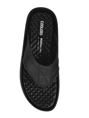 black pu slip on sandals - 17547261 - Standard Image - 4