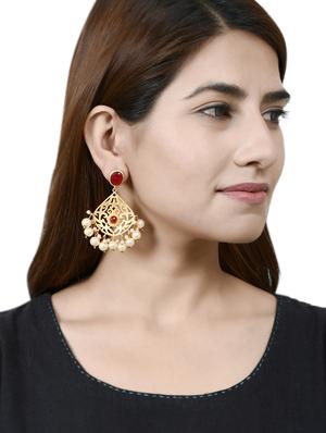gold brass chandballi earring - 17547297 - Standard Image - 5