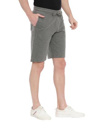 grey solid shorts - 17547345 - Standard Image - 2