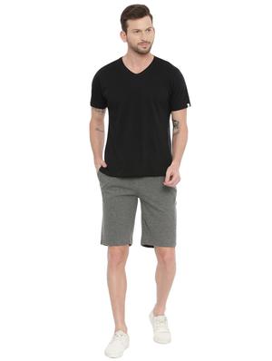 grey solid shorts - 17547345 - Standard Image - 4