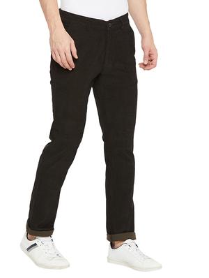 black solid corduroy trouser - 17547523 - Standard Image - 3