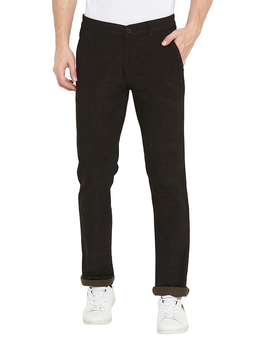 black solid corduroy trouser - 17547523 - Zoom Image - 1