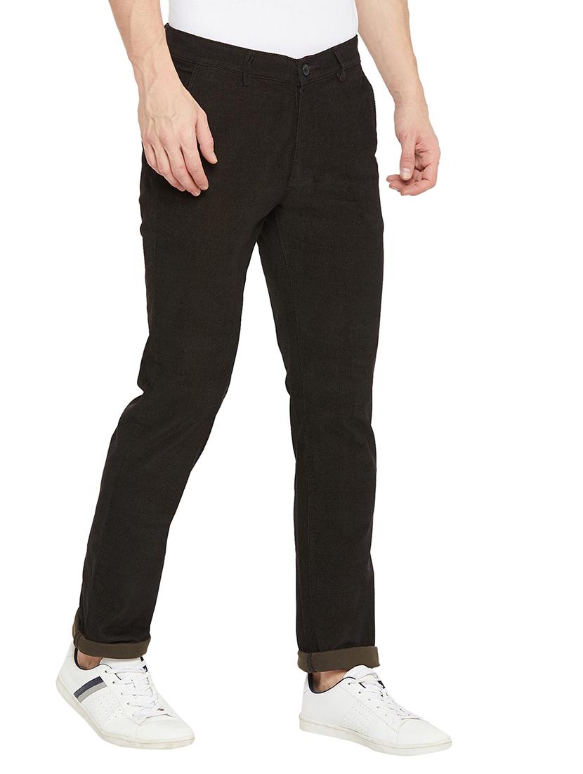 black solid corduroy trouser - 17547523 - Zoom Image - 3