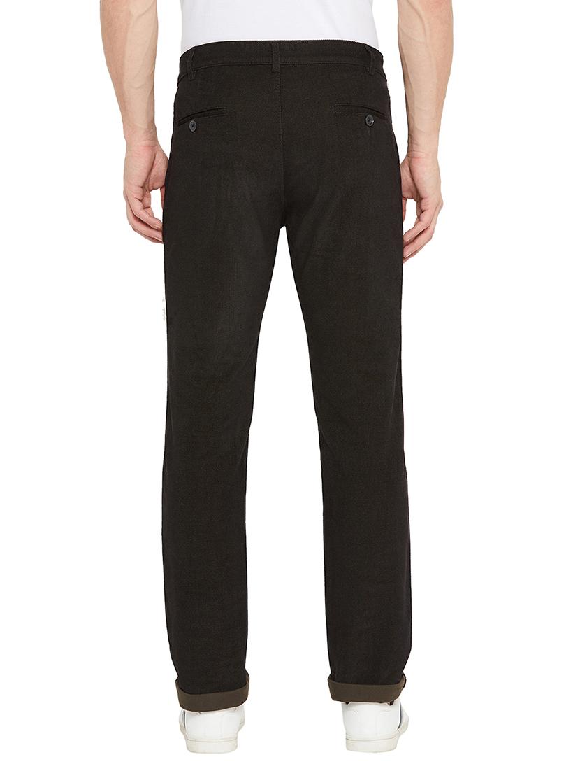 black solid corduroy trouser - 17547523 - Zoom Image - 4