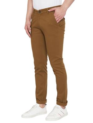 brown solid chinos - 17547527 - Standard Image - 2