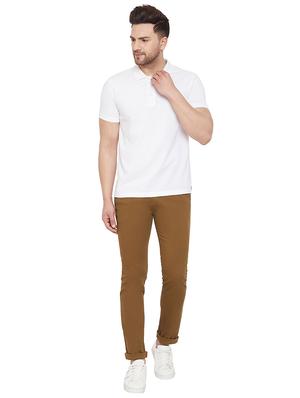 brown solid chinos - 17547527 - Standard Image - 5
