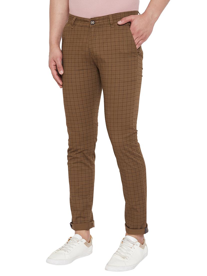 brown checkered chinos - 17547528 - Zoom Image - 2