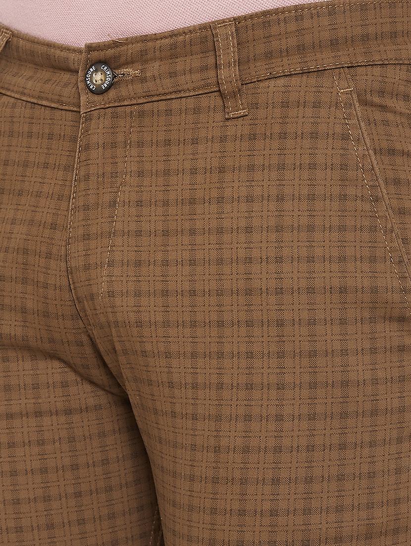 brown checkered chinos - 17547528 - Zoom Image - 6