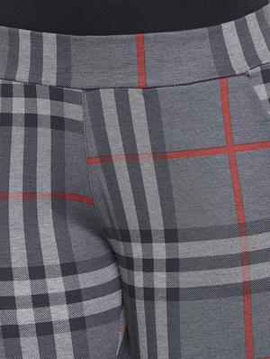 grey cotton blend flat front trousers - 17547543 - Standard Image - 6
