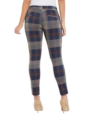 high rise checkered trouser - 17547544 - Standard Image - 4
