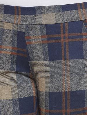 high rise checkered trouser - 17547544 - Standard Image - 6