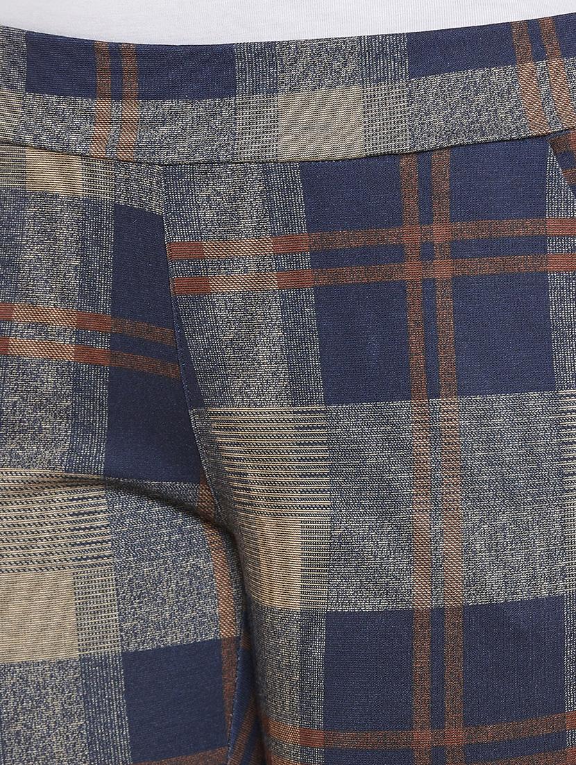 high rise checkered trouser - 17547544 - Zoom Image - 6