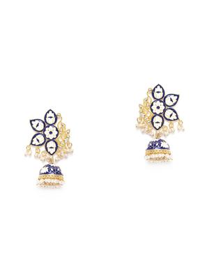 blue metal drop earrings - 17547553 - Standard Image - 2