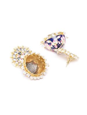 blue metal drop earring - 17547623 - Standard Image - 3