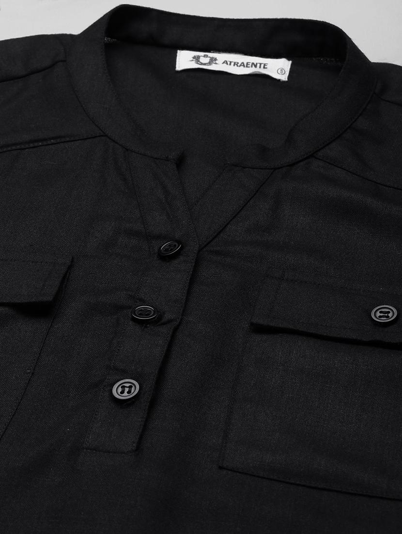 mandarin neck solid top - 17547737 - Zoom Image - 5