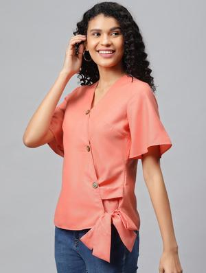 button up wrap top - 17547739 - Standard Image - 2