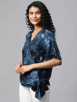tie & dye wrap top - 17547740 - Standard Image - 2