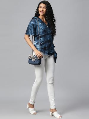 tie & dye wrap top - 17547740 - Standard Image - 4