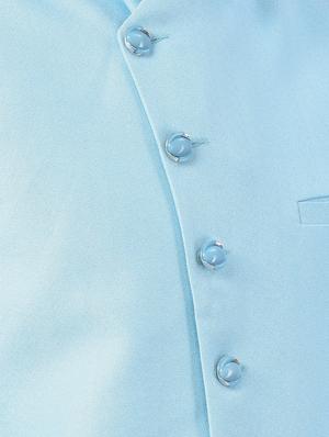 light blue solid nehru jacket - 17547745 - Standard Image - 4