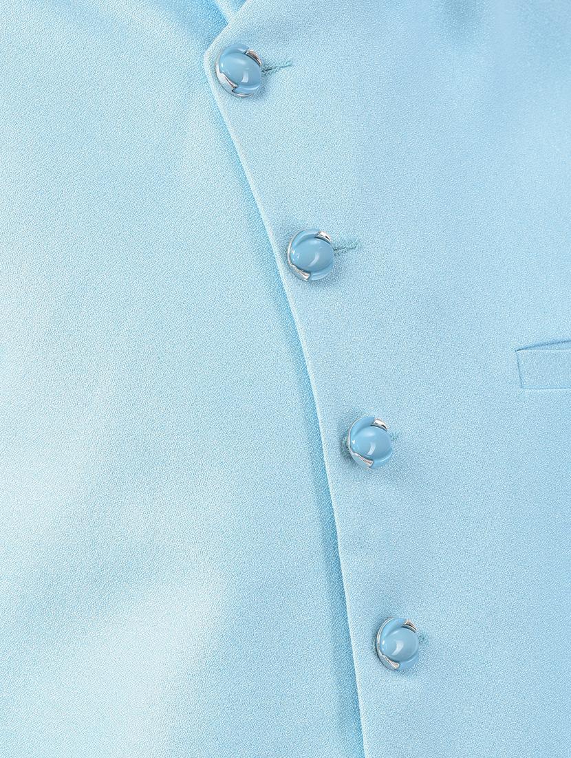 light blue solid nehru jacket - 17547745 - Zoom Image - 4