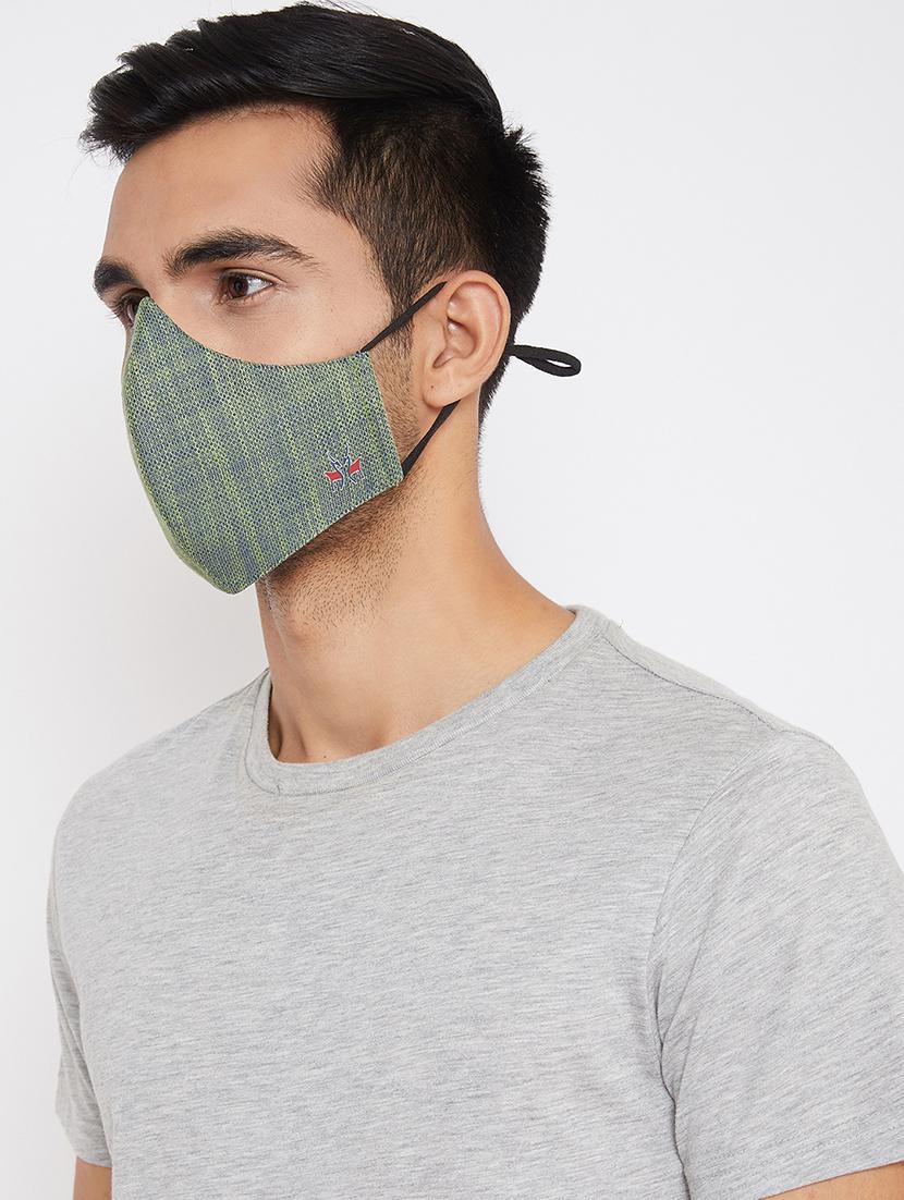 multi colored cotton anti-pollution men mask (pack of 3) - 17547767 - Zoom Image - 2