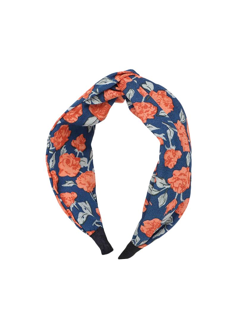 bellofox? orange roses headband orange color top knot hair accessories for women & girls , set of -1 - 17547966 - Zoom Image - 2