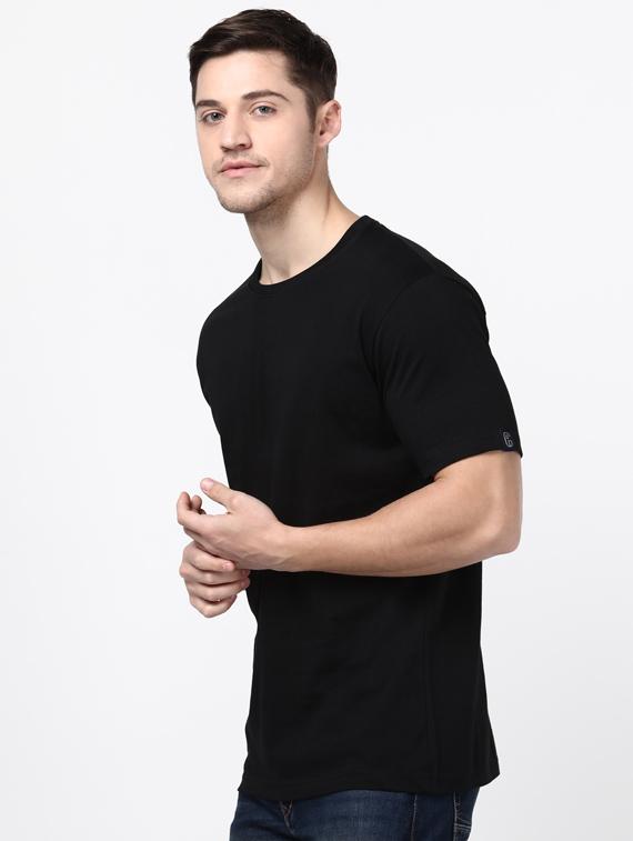black solid t-shirt - 17548041 - Zoom Image - 2