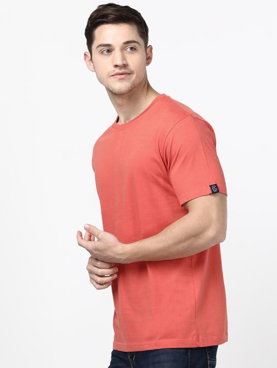 peach solid t-shirt - 17548044 - Zoom Image - 2