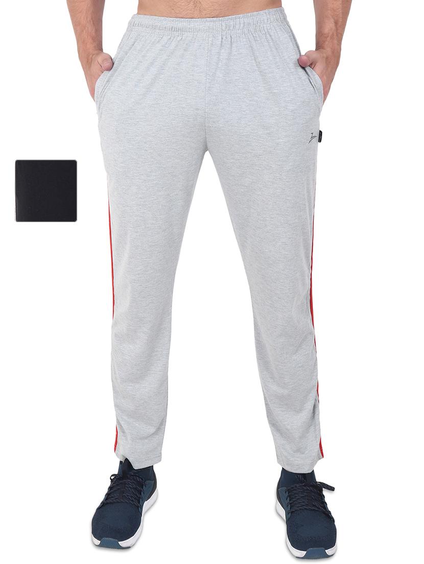 black and grey set of 2 full length track pant - 17548051 - Zoom Image - 1