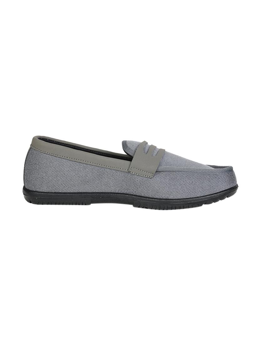 grey canvas slip on loafers - 17548155 - Zoom Image - 2