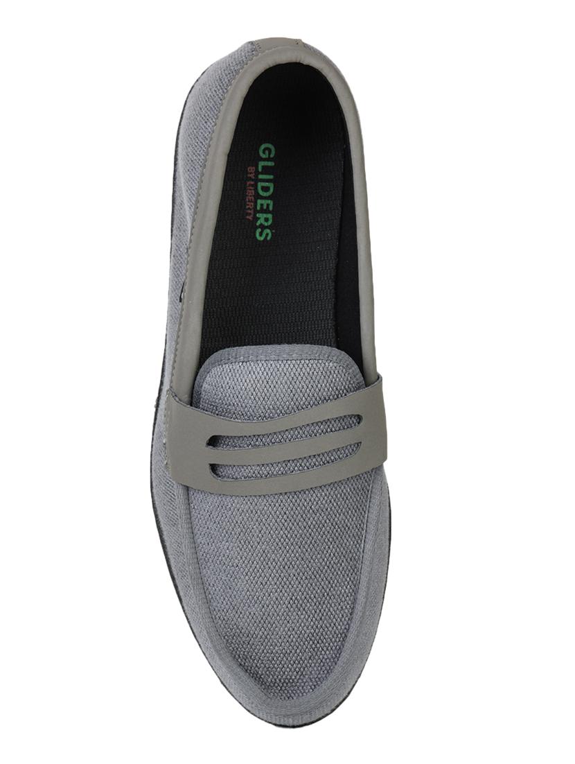 grey canvas slip on loafers - 17548155 - Zoom Image - 4