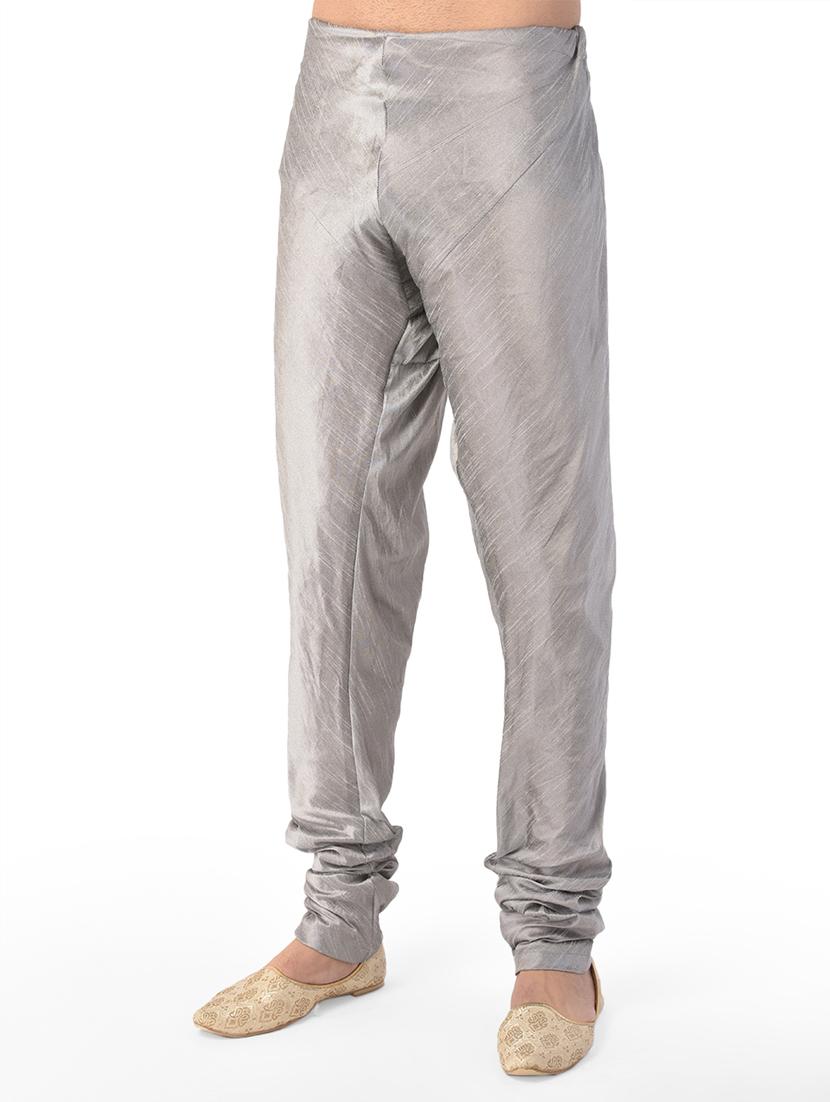 grey kurta pyjama ethnic wear set with black nehru jacket - 17548176 - Zoom Image - 4