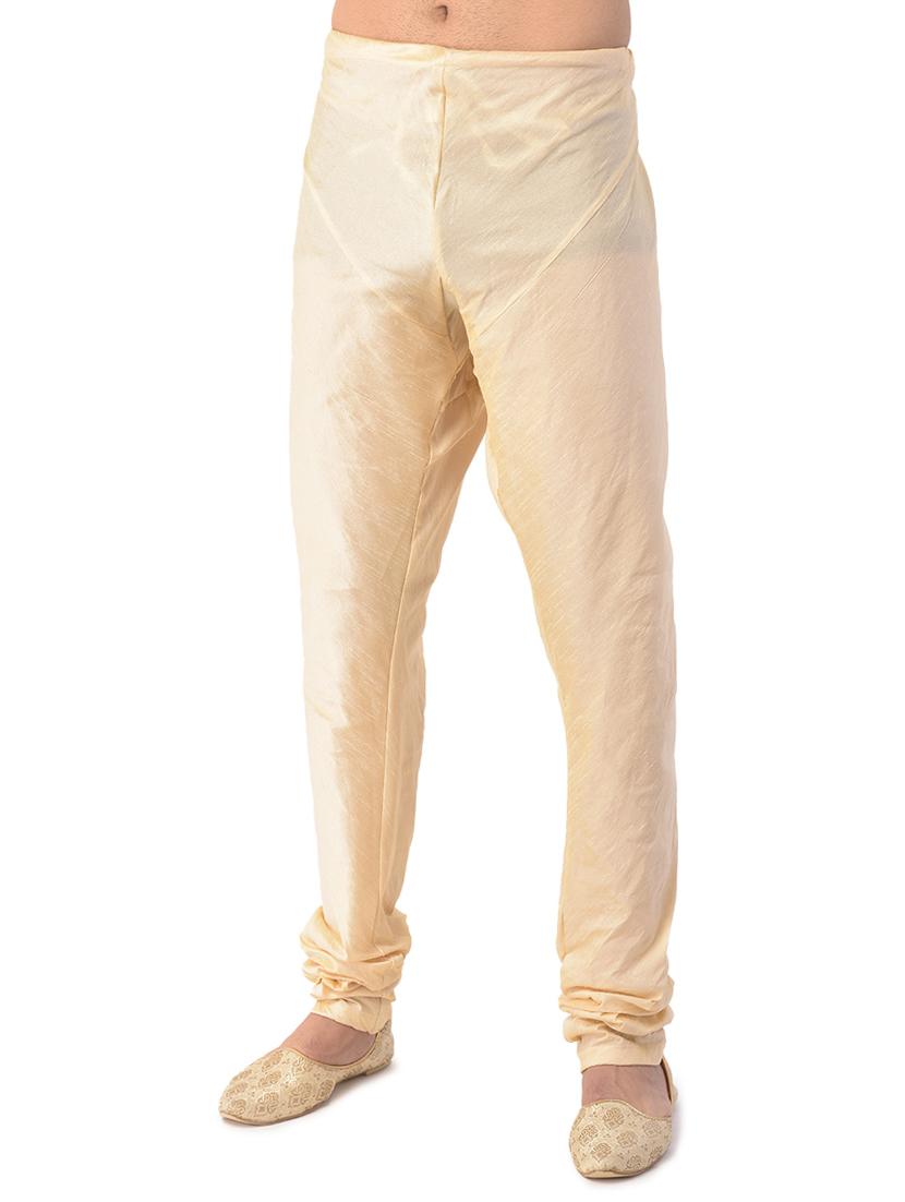 beige solid kurta pyjama ethnic wear set with brown nehru jacket - 17548178 - Zoom Image - 4