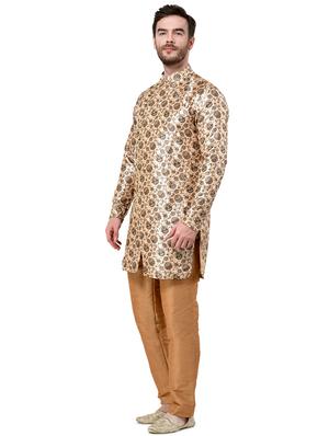 beige floral kurta pyjama ethnic wear set - 17548193 - Standard Image - 2
