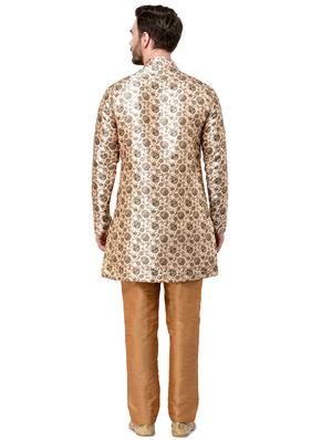 beige floral kurta pyjama ethnic wear set - 17548193 - Standard Image - 3
