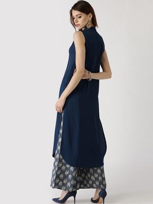solid straight kurta - 17548351 - Standard Image - 2