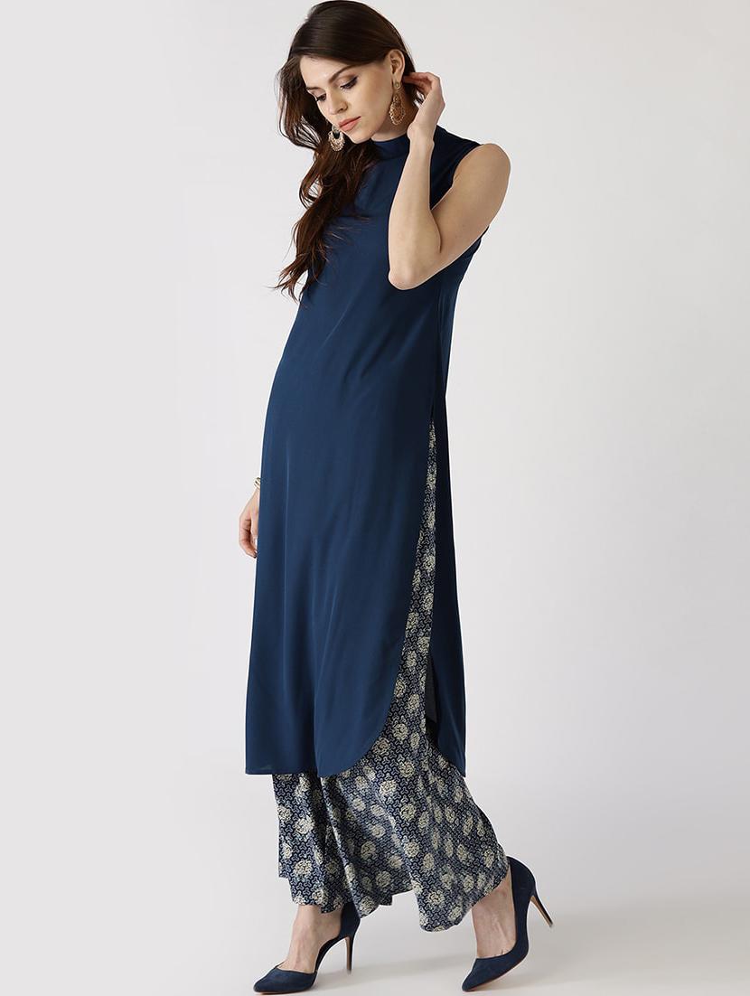 solid straight kurta - 17548351 - Zoom Image - 1