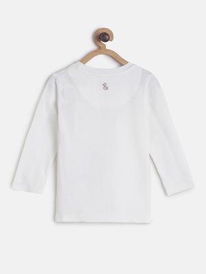 white cotton blend regular tee - 17548356 - Standard Image - 2