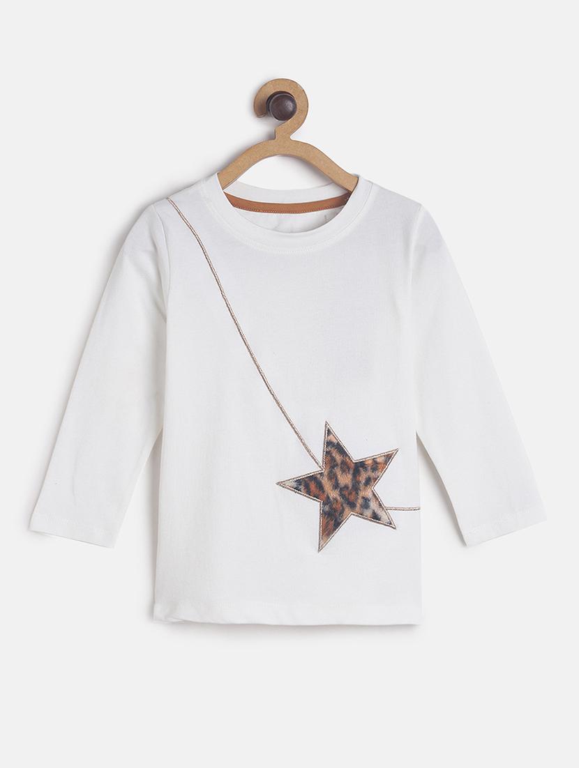 white cotton blend regular tee - 17548356 - Zoom Image - 1